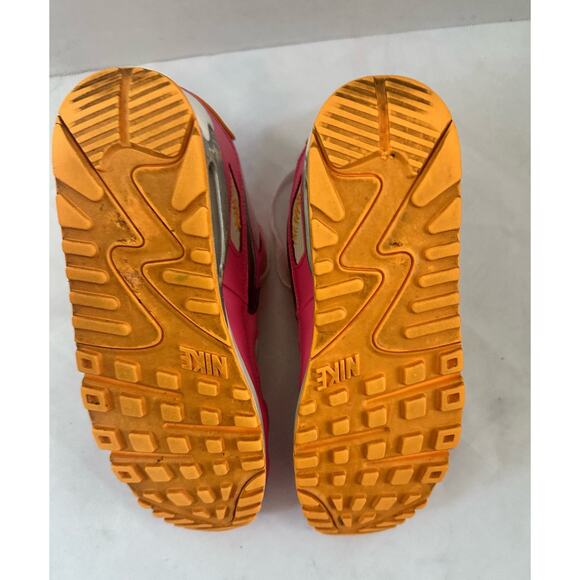 Youth Nike air Max 90 GS pink glow / metallic/Silver Rare Color Size 6.5 Y - Picture 6 of 7